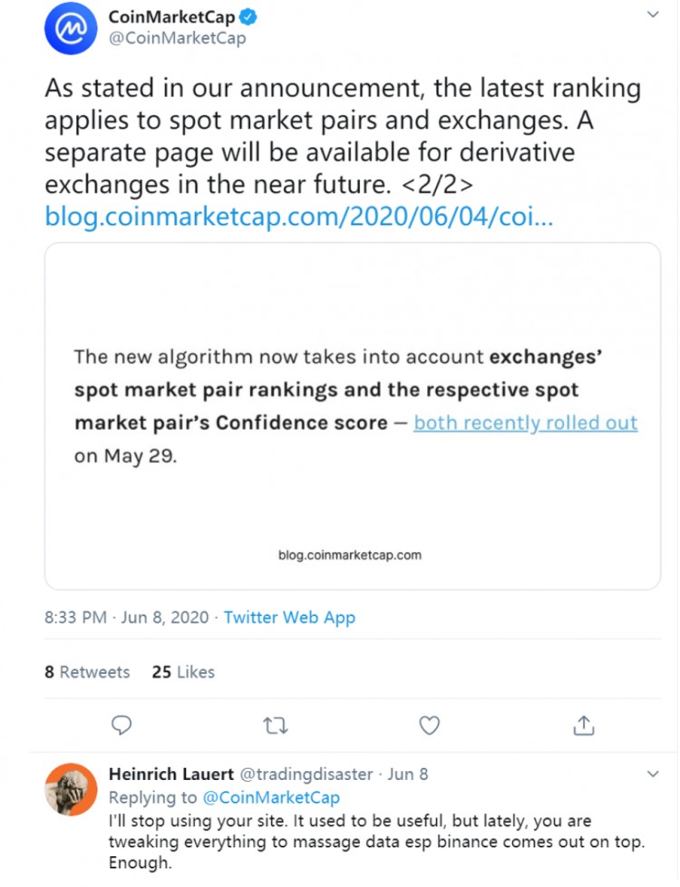 核财经：CoinMarketCap争议排名受到公平拷问