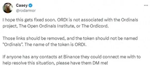 揭示Ordinals创始人要求币安移除ORDI的幕后故事