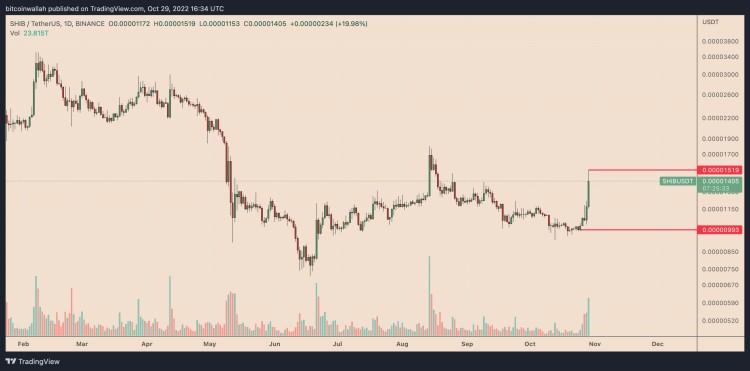 Dogecoin价格狂飙，受马斯克推特影响